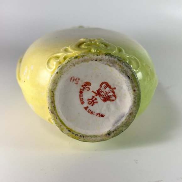 Roses Floral Porcelain Art Nouveau Vase Hand Painted Stamped HJ Vienna Austria - Picture 8 of 12